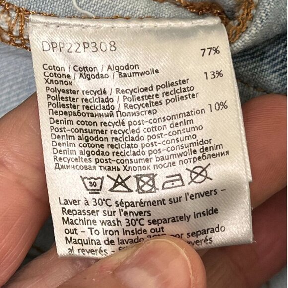 Gerard Darel Tie-Dye Wide-Leg Denim Jeans (High Rise) Size 34 EU, US 2 - Picture 13 of 13